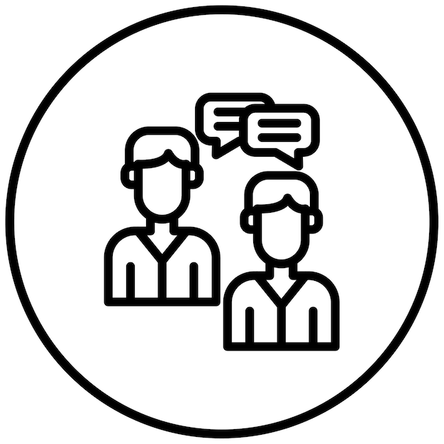 Ilustración vectorial de la entrevista