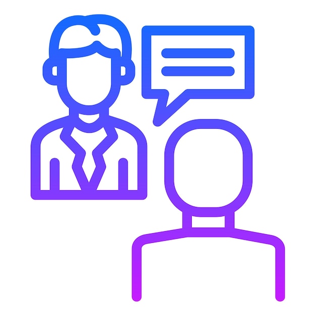 Ilustración vectorial de la entrevista