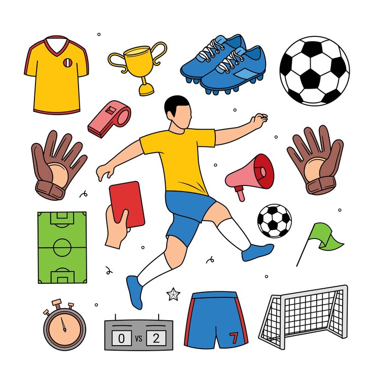 Vector ilustración vectorial de equipos de pelota de fútbol