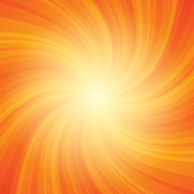 Ilustración vectorial de erupción solar de torsión con fondo radiante que transmite retro
