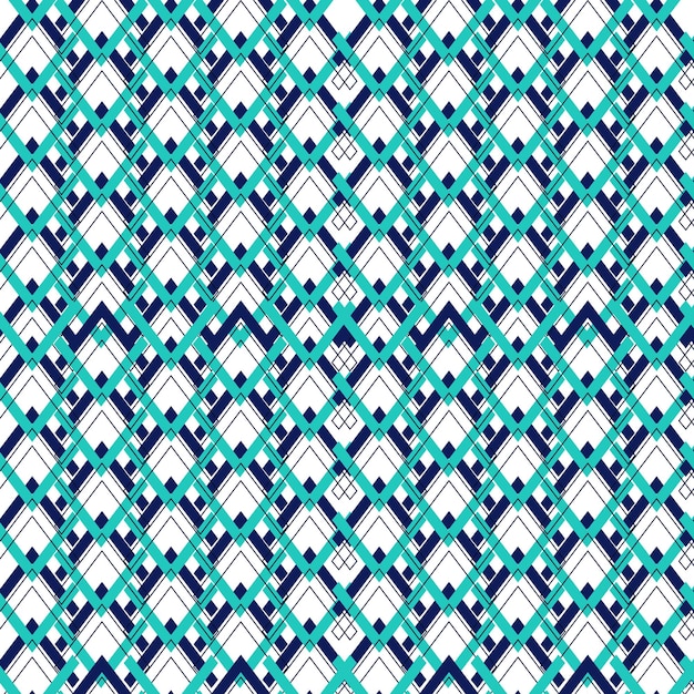 La ilustración vectorial es un patrón abstracto sin costuras de líneas geométricas curvas azules