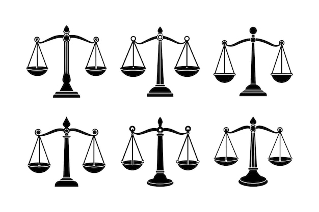 Ilustración vectorial de la escala de justicia