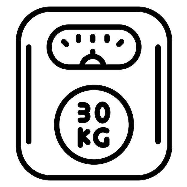 Ilustración vectorial de la escala de peso