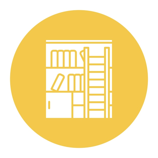 Ilustración vectorial de la escalera de la biblioteca