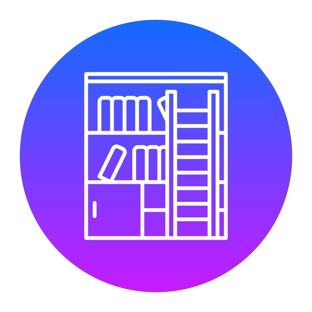 Ilustración vectorial de la escalera de la biblioteca