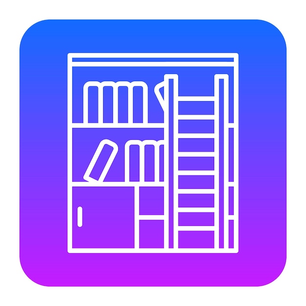 Ilustración vectorial de la escalera de la biblioteca