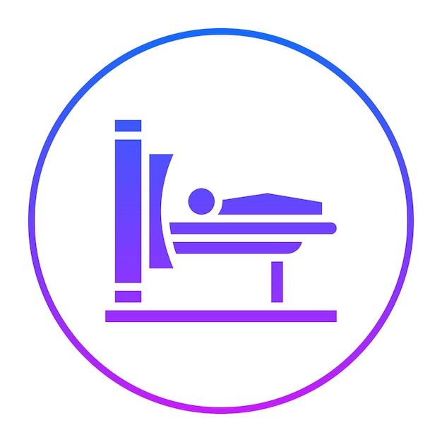 Ilustración vectorial de escaneo CT