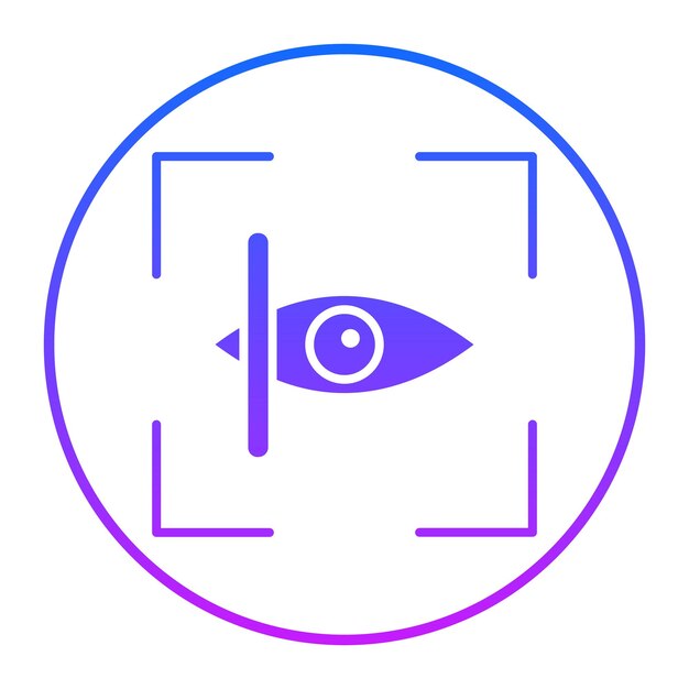 Ilustración vectorial del escáner ocular