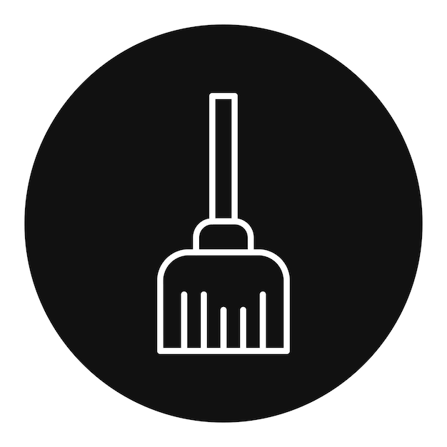 Ilustración vectorial de escoba