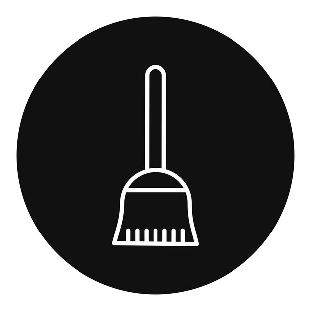 Ilustración vectorial de escoba