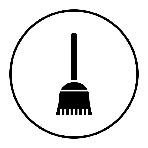 Ilustración vectorial de escoba