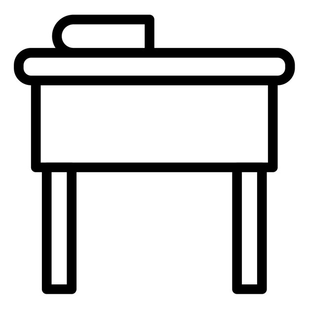 Ilustración vectorial del escritorio de estudio