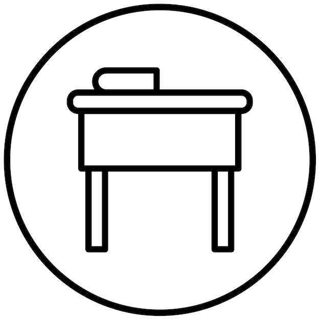 Ilustración vectorial del escritorio de estudio
