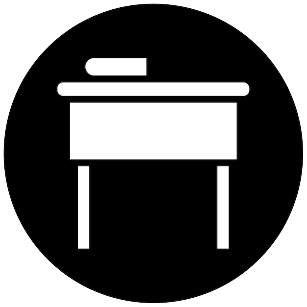Ilustración vectorial del escritorio de estudio