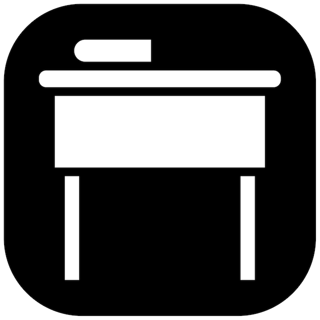 Ilustración vectorial del escritorio de estudio