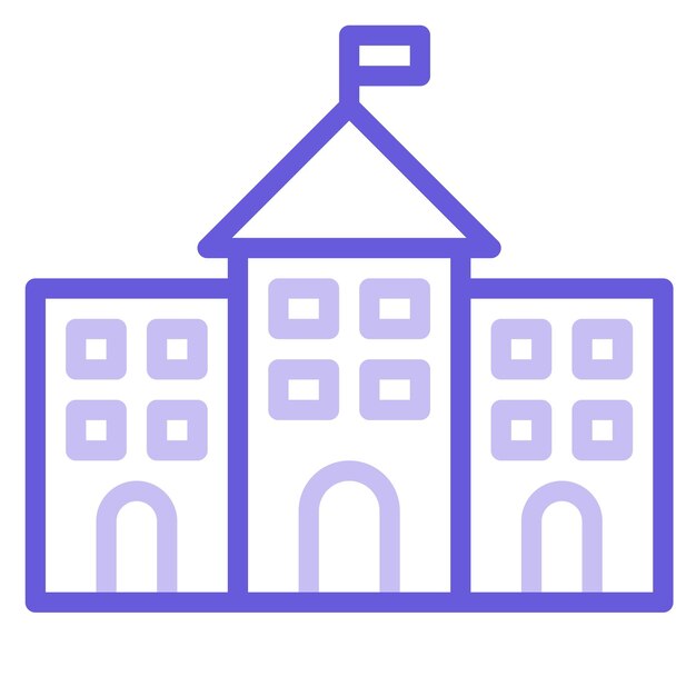 Ilustración vectorial de la escuela