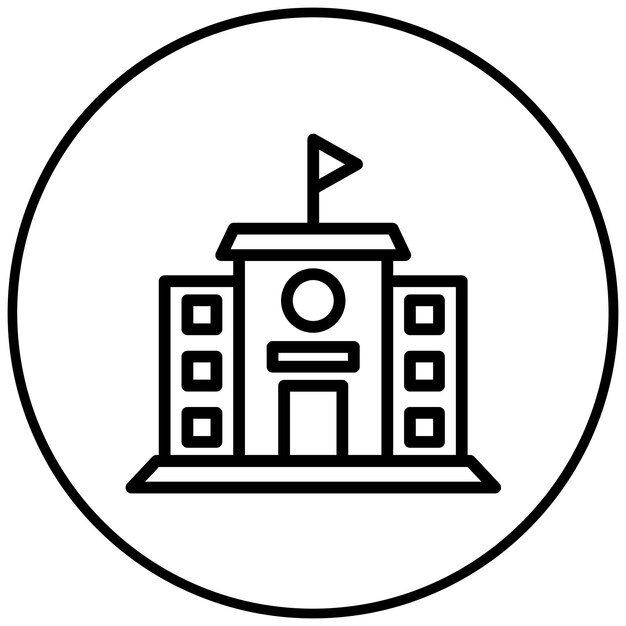 Ilustración vectorial de la escuela