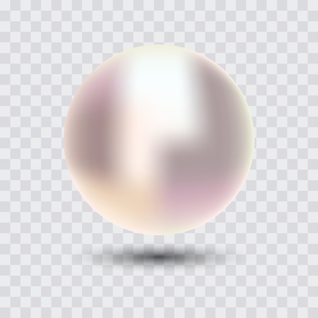 Ilustración vectorial de la esfera púrpura de la perla brillante
