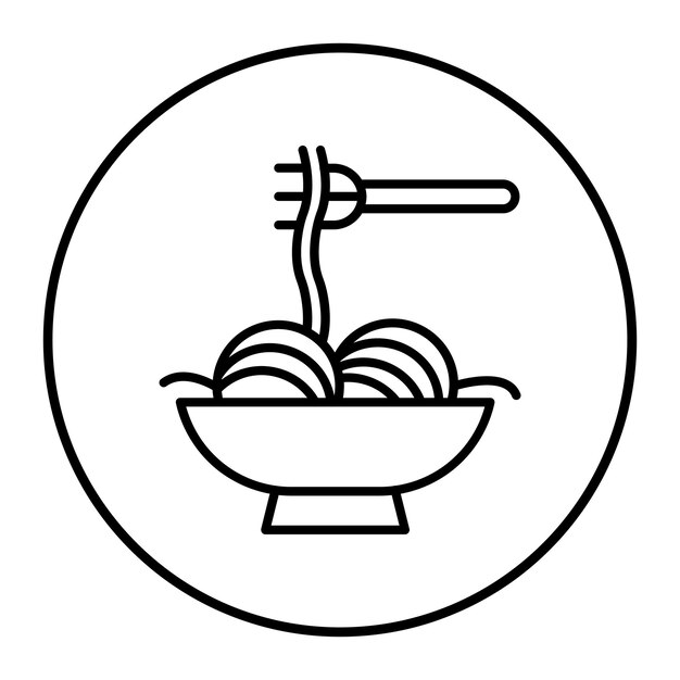 Ilustración vectorial de espagueti
