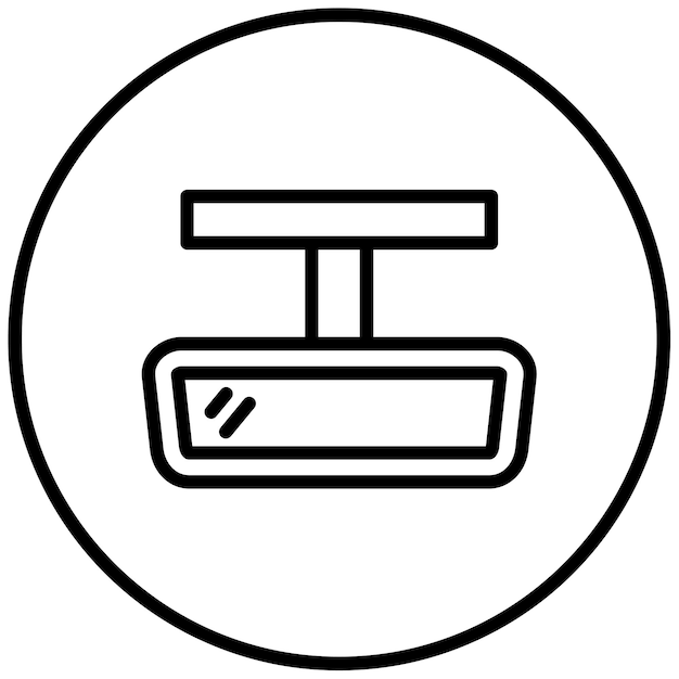 Ilustración vectorial del espejo retrovisor