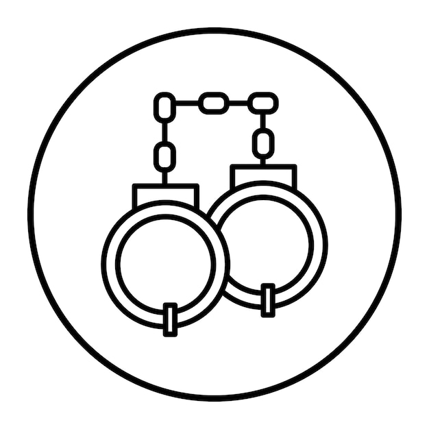 Ilustración vectorial de las esposas