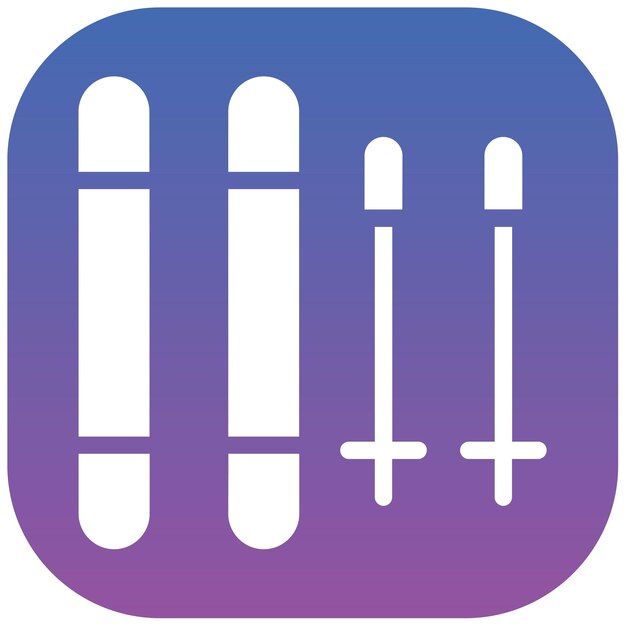 Ilustración vectorial de los esquís