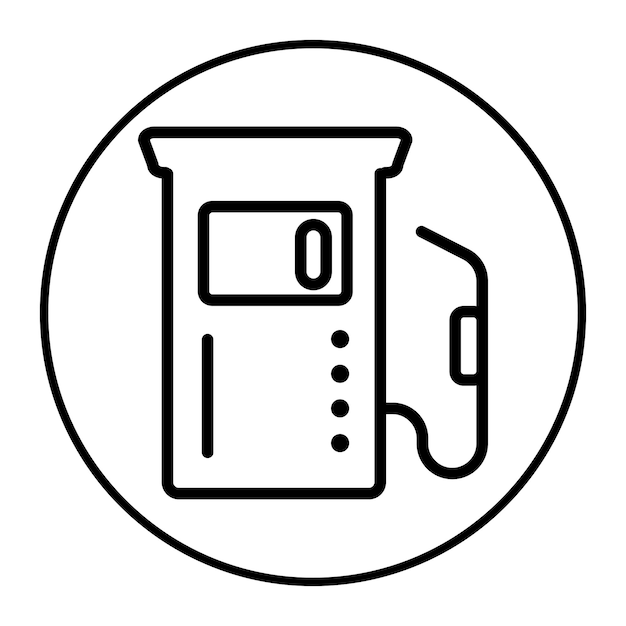 Ilustración vectorial de la estación de combustible