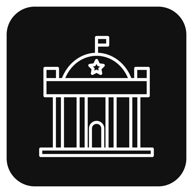 Ilustración vectorial de la estación de policía