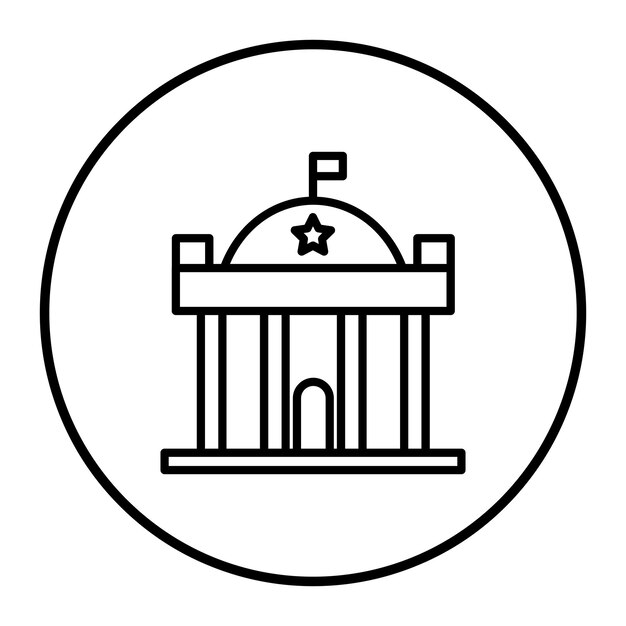 Ilustración vectorial de la estación de policía