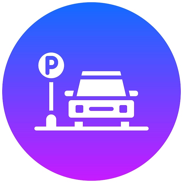Ilustración vectorial de estacionamiento de automóviles