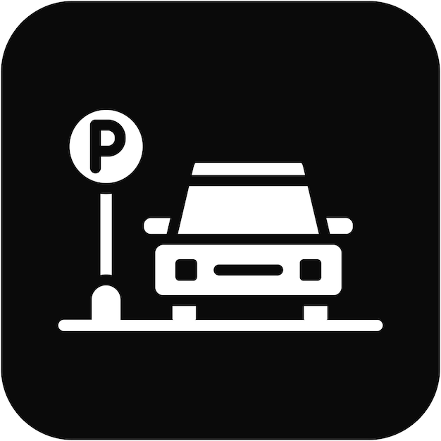 Ilustración vectorial de estacionamiento de automóviles
