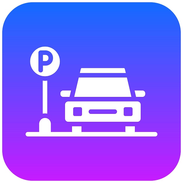 Ilustración vectorial de estacionamiento de automóviles