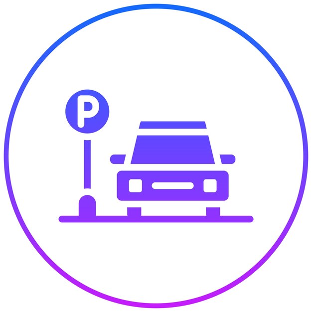 Ilustración vectorial de estacionamiento de automóviles