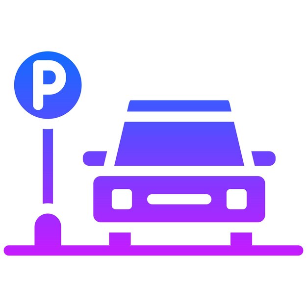 Ilustración vectorial de estacionamiento de automóviles