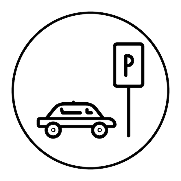 Ilustración vectorial de estacionamiento