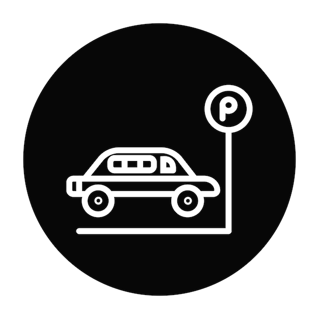 Ilustración vectorial de estacionamiento