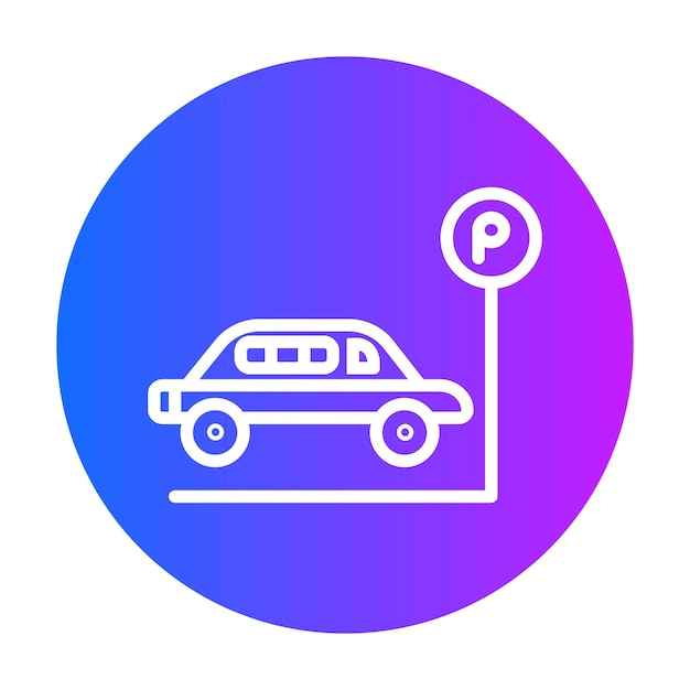 Ilustración vectorial de estacionamiento