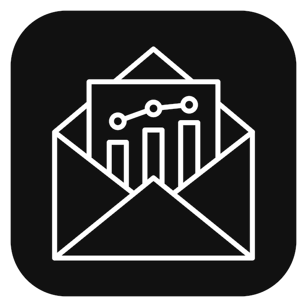 Ilustración vectorial de las estadísticas de correo electrónico