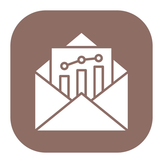 Ilustración vectorial de las estadísticas de correo electrónico