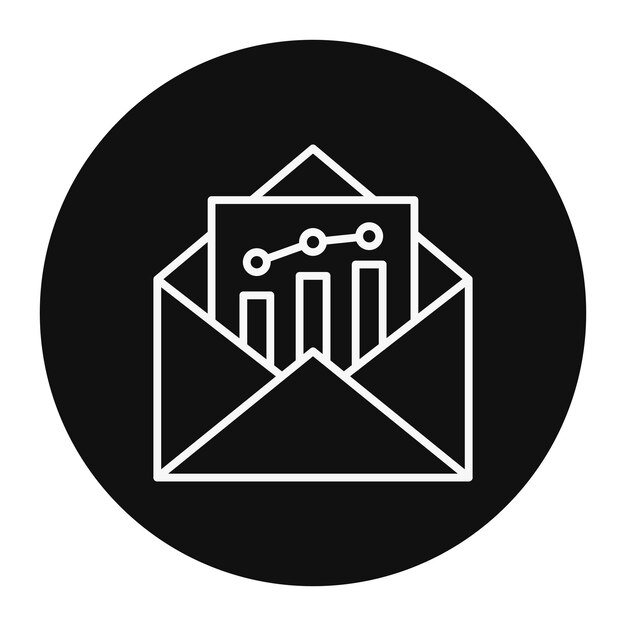 Ilustración vectorial de las estadísticas de correo electrónico