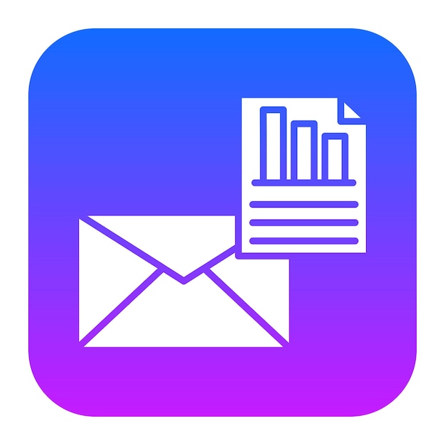 Ilustración vectorial de las estadísticas de correo electrónico