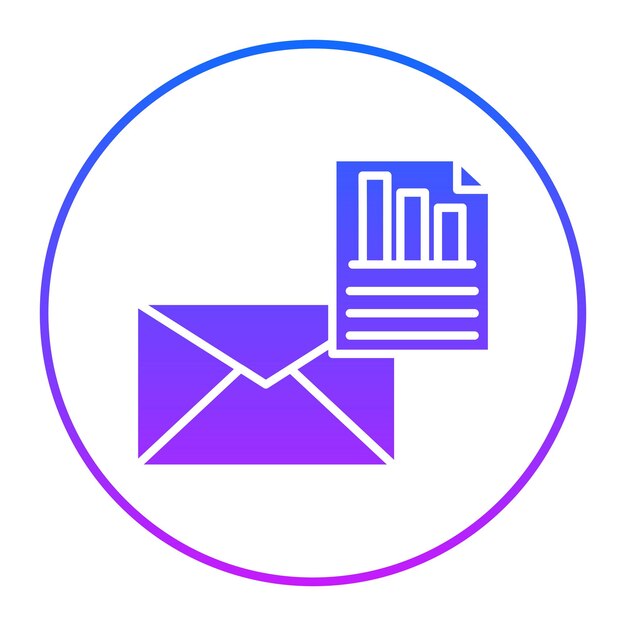 Ilustración vectorial de las estadísticas de correo electrónico