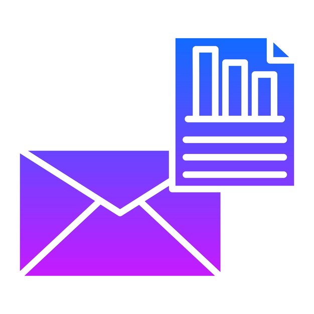Ilustración vectorial de las estadísticas de correo electrónico