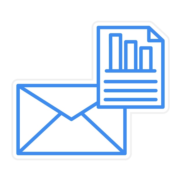 Ilustración vectorial de las estadísticas de correo electrónico