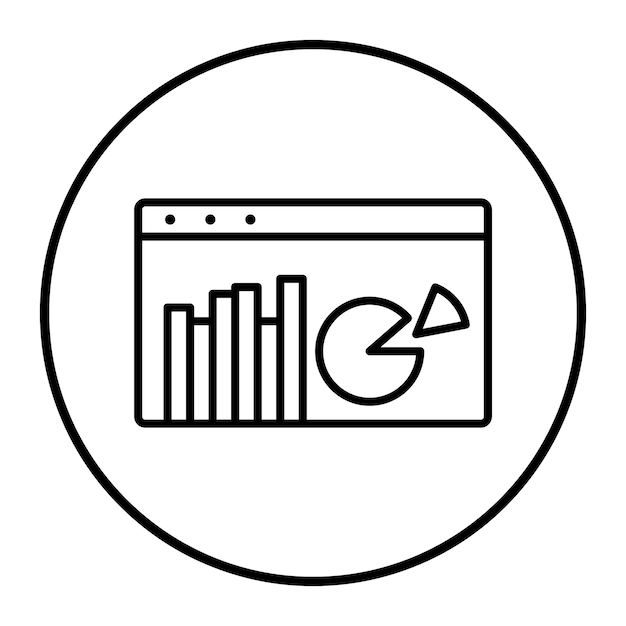 Ilustración vectorial de las estadísticas de la página web