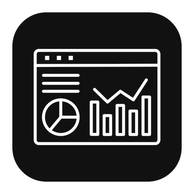 Ilustración vectorial de las estadísticas del sitio web