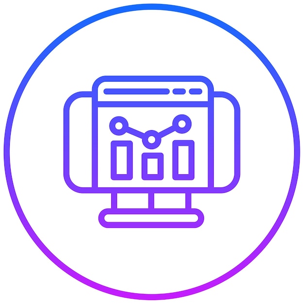 Ilustración vectorial de las estadísticas del sitio web