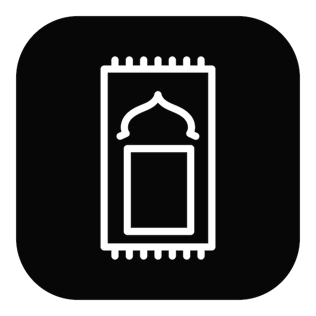 Ilustración vectorial de la estera de oración