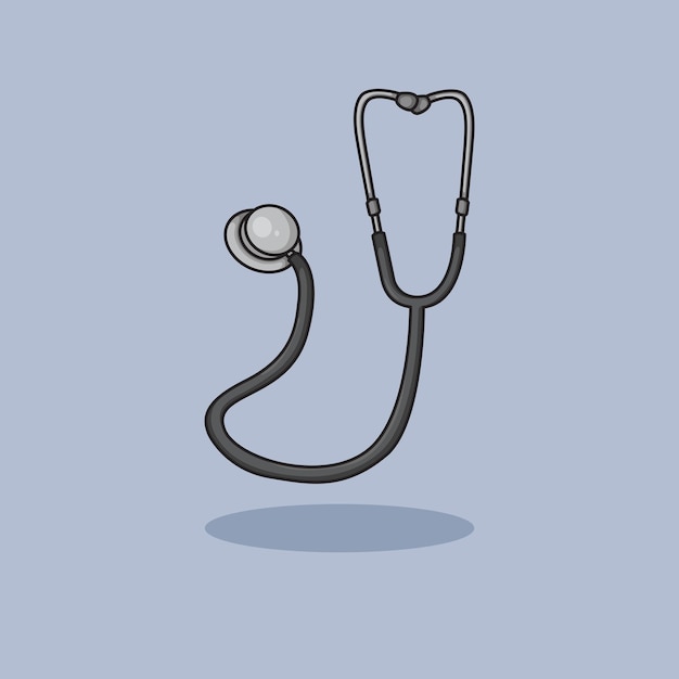Ilustración vectorial Estetoscopio Diseño vectorial Herramienta del médico Médico Estetoscópio vectorial Cartoo