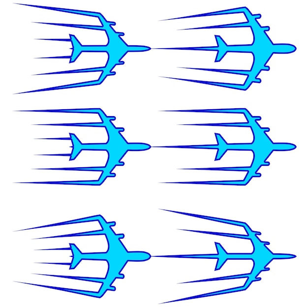 Ilustración vectorial estilizada de avión volador